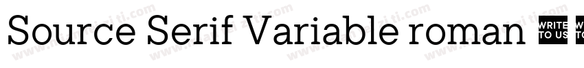 Source Serif Variable roman 字体字体转换